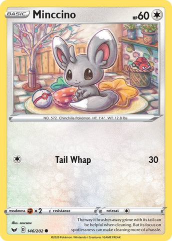 Image for Minccino (146) (146/202) (SWSH01: Sword & Shield Base Set) - Pokemon