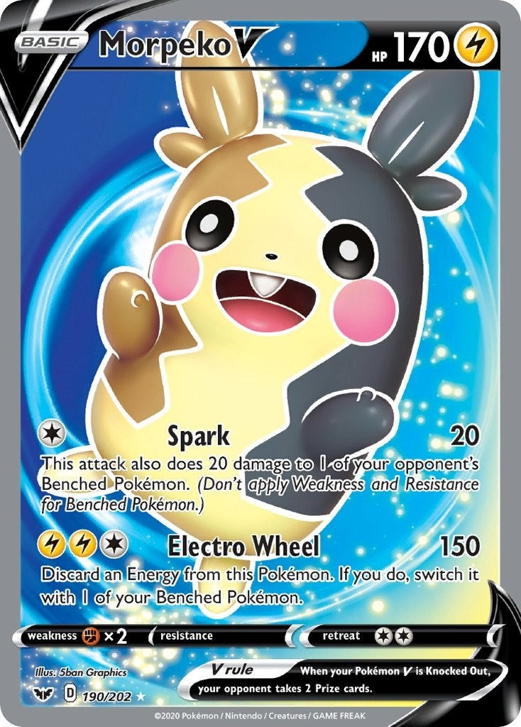 Image for Morpeko V (Full Art) (190/202) (SWSH01: Sword & Shield Base Set) - Pokemon