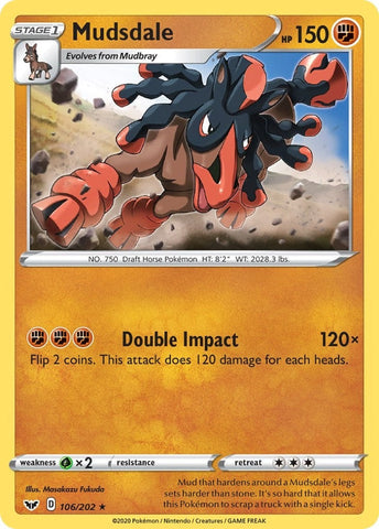 Image for Mudsdale (106/202) (SWSH01: Sword & Shield Base Set) - Pokemon