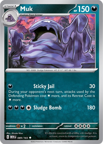 Image for Muk (089/165) (SV: Scarlet & Violet 151) - Pokemon