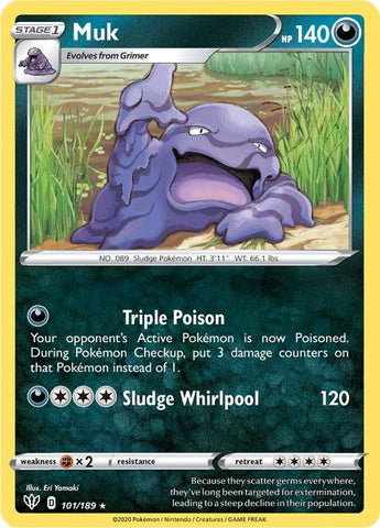 Image for Muk (101/189) (SWSH03: Darkness Ablaze) - Pokemon