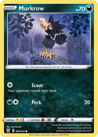 Image for Murkrow (093/163) (SWSH05: Battle Styles) - Pokemon