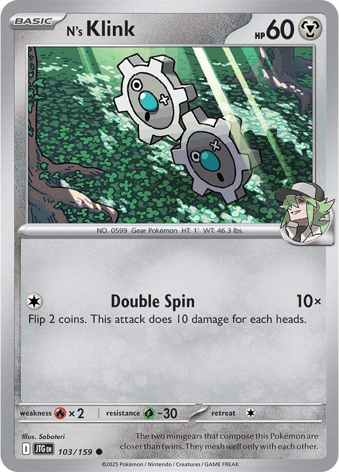 Image for N's Klink (103/159) (SV09: Journey Together) - Pokemon
