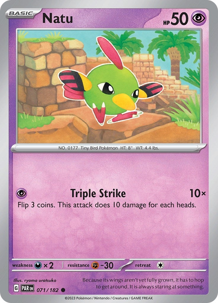 Image for Natu (071/182) (SV04: Paradox Rift) - Pokemon