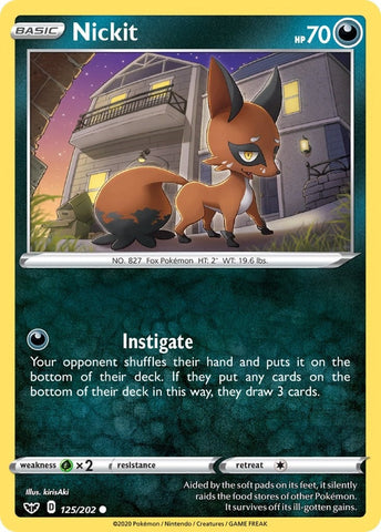 Image for Nickit (125/202) (SWSH01: Sword & Shield Base Set) - Pokemon