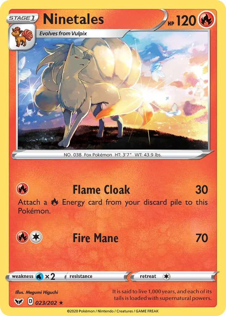 Image for Ninetales (023/202) (SWSH01: Sword & Shield Base Set) - Pokemon