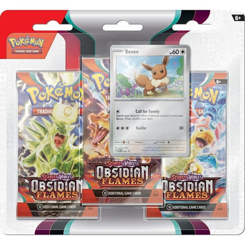 Image for Obsidian Flames 3 Pack Blister [Eevee] - Pokemon