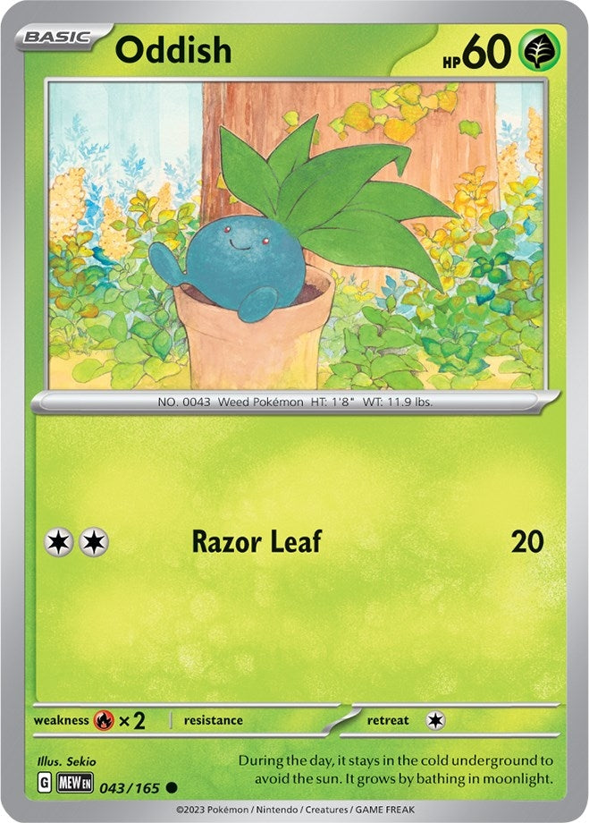 Image for Oddish (043/165) (SV: Scarlet & Violet 151) - Pokemon