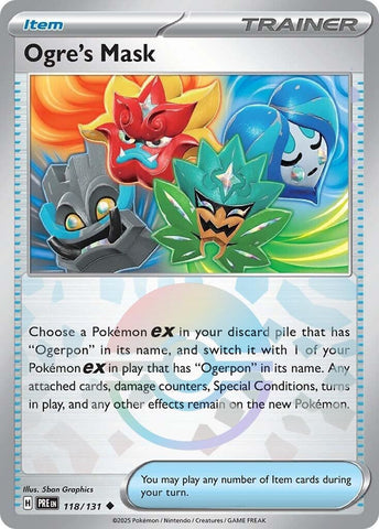 Image for Ogre's Mask (Poke Ball Pattern) (118/131) (SV: Prismatic Evolutions) - Pokemon
