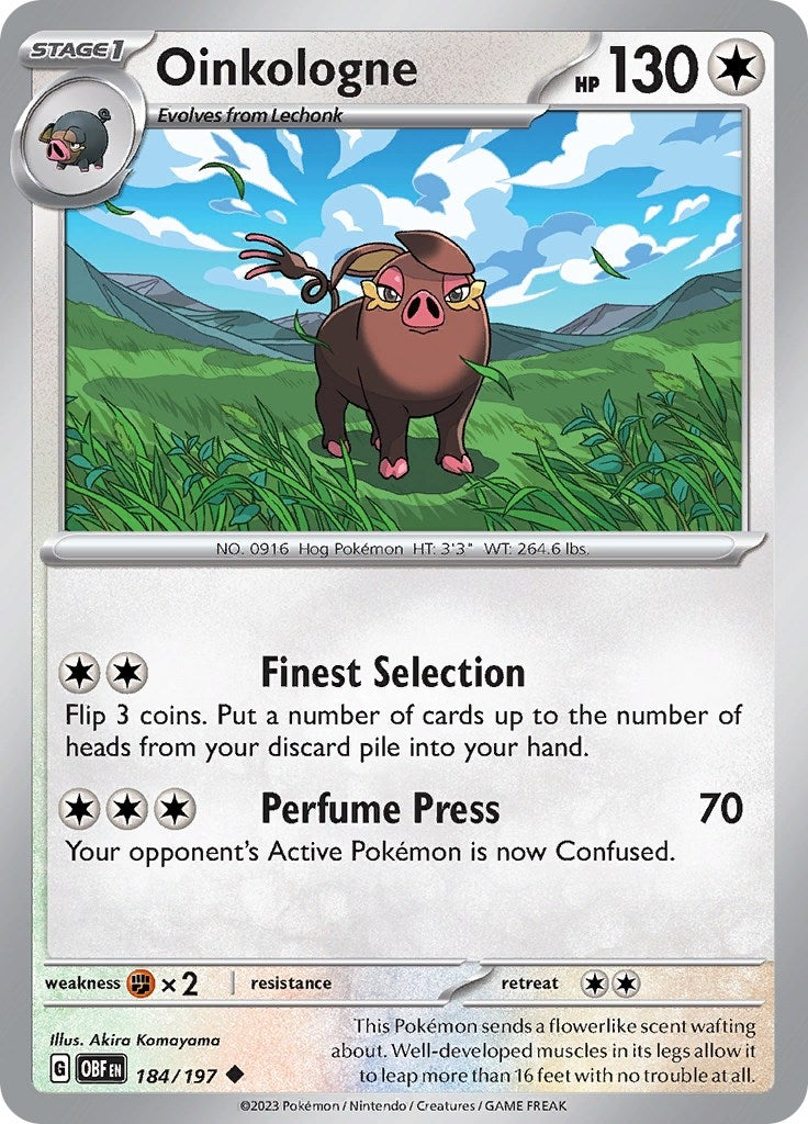 Image for Oinkologne (184/197) (SV03: Obsidian Flames) - Pokemon
