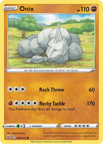 Image for Onix (068/163) (SWSH05: Battle Styles) - Pokemon
