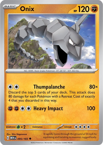 Image for Onix (095/165) (SV: Scarlet & Violet 151) - Pokemon