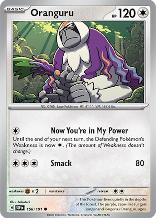 Image for Oranguru (156/191) (SV08: Surging Sparks) - Pokemon