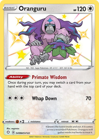 Image for Oranguru (SV098/SV122) (Shining Fates: Shiny Vault) - Pokemon