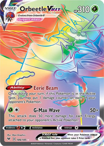 Image for Orbeetle VMAX (Secret) (186/185) (SWSH04: Vivid Voltage) - Pokemon