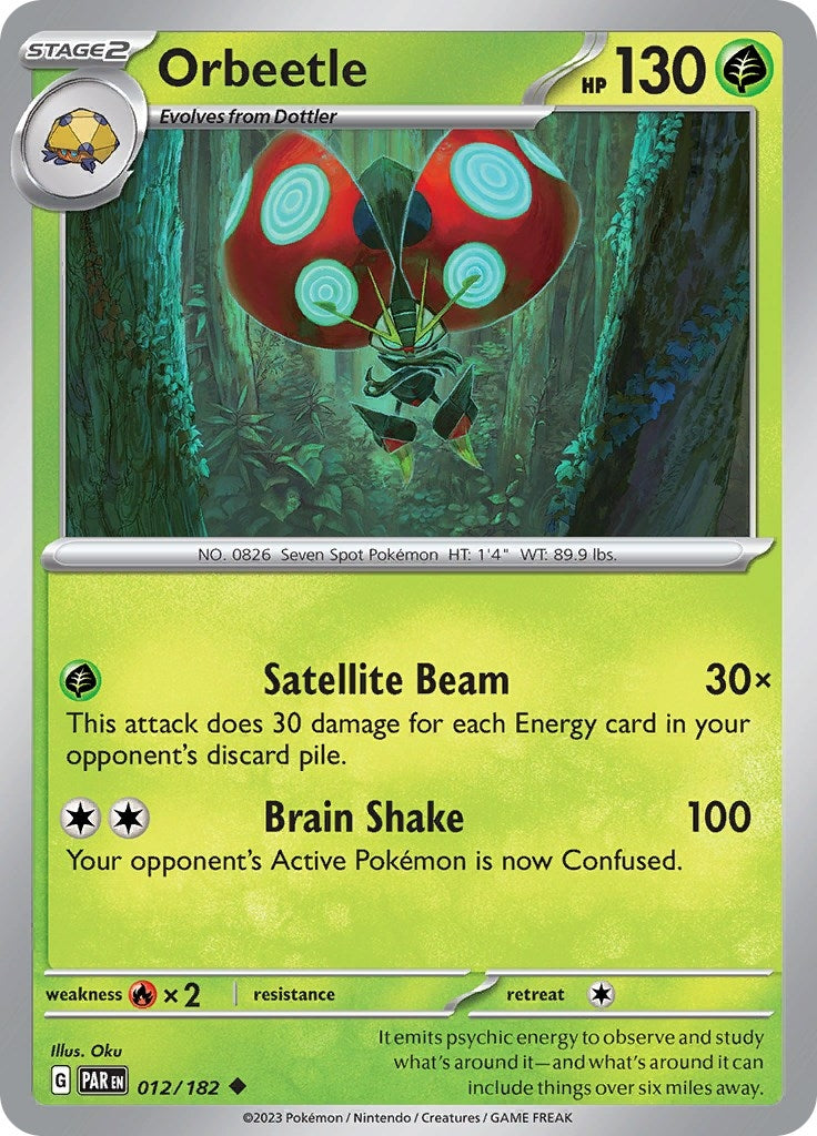Image for Orbeetle (012/182) (SV04: Paradox Rift) - Pokemon