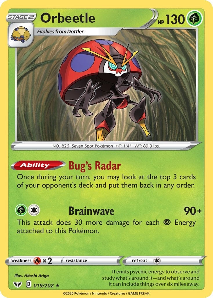 Image for Orbeetle (019/202) (SWSH01: Sword & Shield Base Set) - Pokemon