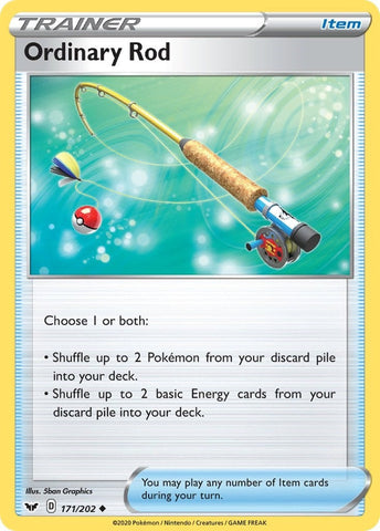 Image for Ordinary Rod (171/202) (SWSH01: Sword & Shield Base Set) - Pokemon
