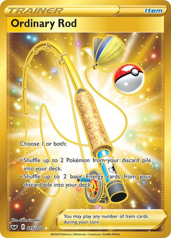 Image for Ordinary Rod (Secret) (215/202) (SWSH01: Sword & Shield Base Set) - Pokemon