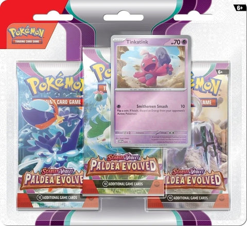 Image for Paldea Evolved 3 Pack Blister [Tinkatink] - Pokemon
