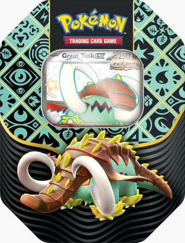 Image for Paldean Fates International Tin [Great Tusk ex] - Pokemon