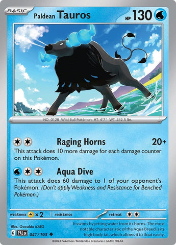 Image for Paldean Tauros (041/193) (SV02: Paldea Evolved) - Pokemon