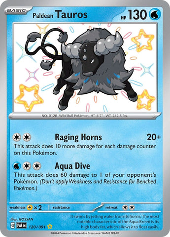 Image for Paldean Tauros (120/091) (SV: Paldean Fates) - Pokemon