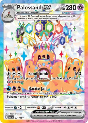 Image for Palossand ex (221/191) (SV08: Surging Sparks) - Pokemon