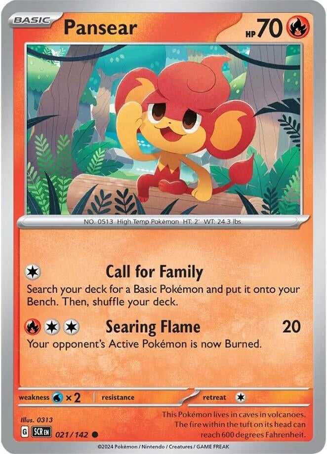 Image for Pansear (021/142) (SV07: Stellar Crown) - Pokemon