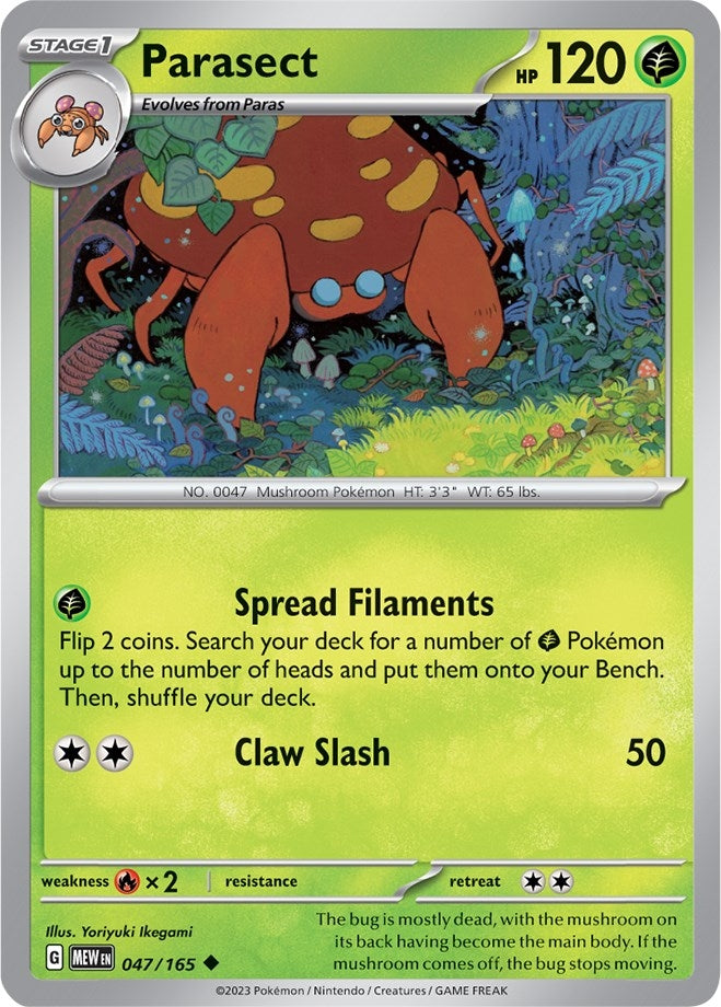 Image for Parasect (047/165) (SV: Scarlet & Violet 151) - Pokemon