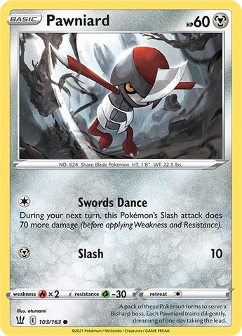Image for Pawniard (103/163) (SWSH05: Battle Styles) - Pokemon