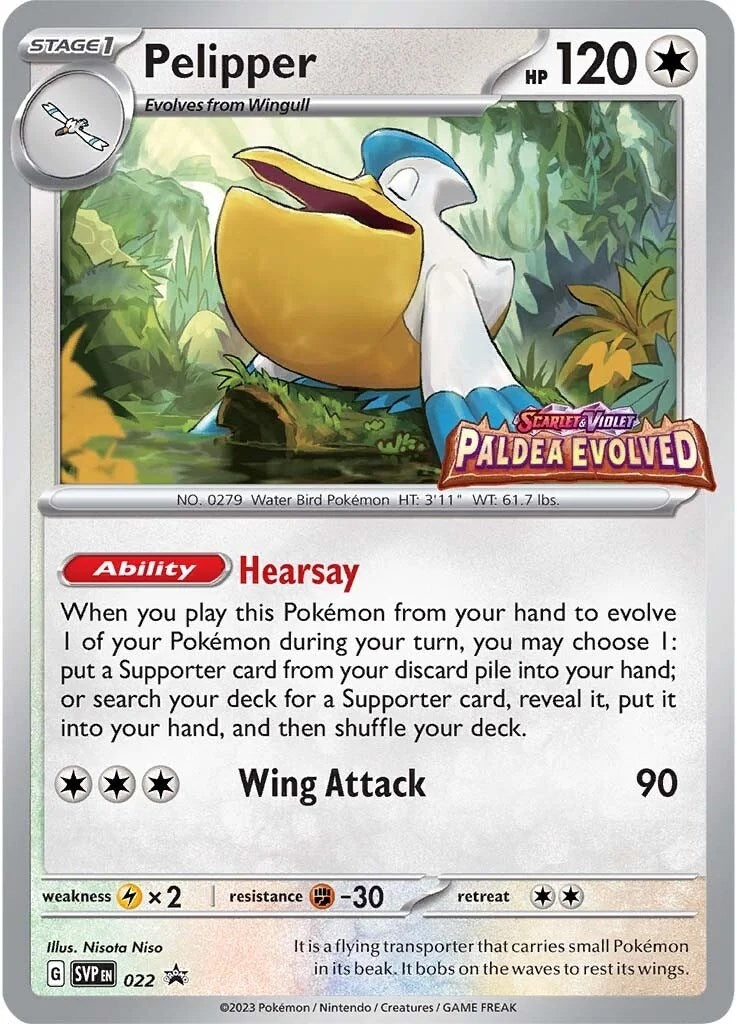 Image for Pelipper - 022 (Prerelease) (022) (SV: Scarlet & Violet Promo Cards) - Pokemon