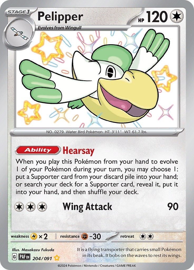Image for Pelipper (204/091) (SV: Paldean Fates) - Pokemon