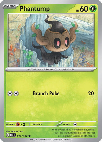 Image for Phantump (011/197) (SV03: Obsidian Flames) - Pokemon