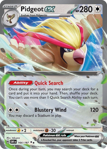 Image for Pidgeot ex (164/197) (SV03: Obsidian Flames) - Pokemon