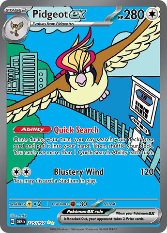 Image for Pidgeot ex (225/197) (SV03: Obsidian Flames) - Pokemon