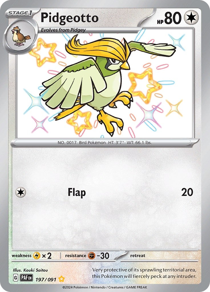 Image for Pidgeotto (197/091) (SV: Paldean Fates) - Pokemon