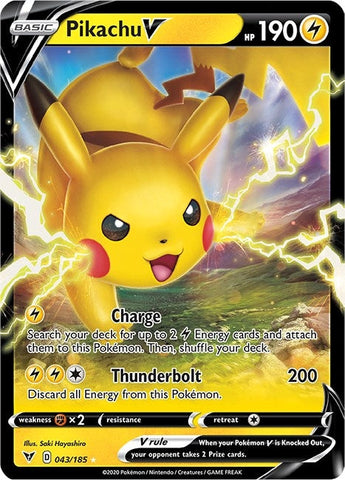 Image for Pikachu V (043/185) (SWSH04: Vivid Voltage) - Pokemon
