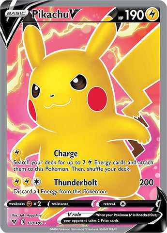 Image for Pikachu V (Full Art) (170/185) (SWSH04: Vivid Voltage) - Pokemon