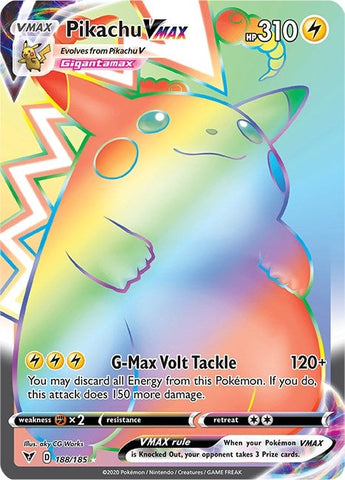 Image for Pikachu VMAX (Secret) (188/185) (SWSH04: Vivid Voltage) - Pokemon