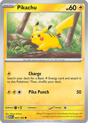 Image for Pikachu (025/165) (SV: Scarlet & Violet 151) - Pokemon