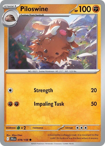 Image for Piloswine (078/159) (SV09: Journey Together) - Pokemon