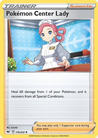 Image for Pokemon Center Lady (176/202) (SWSH01: Sword & Shield Base Set) - Pokemon