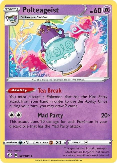 Image for Polteageist (083/189) (SWSH03: Darkness Ablaze) - Pokemon