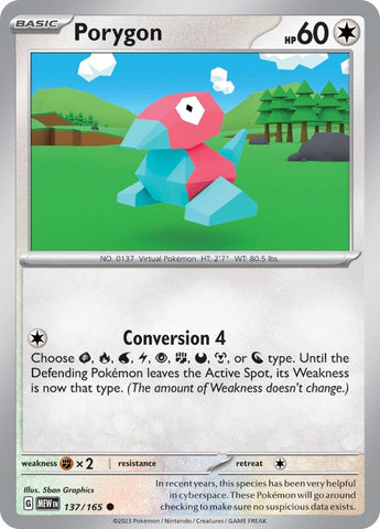 Image for Porygon (137/165) (SV: Scarlet & Violet 151) - Pokemon
