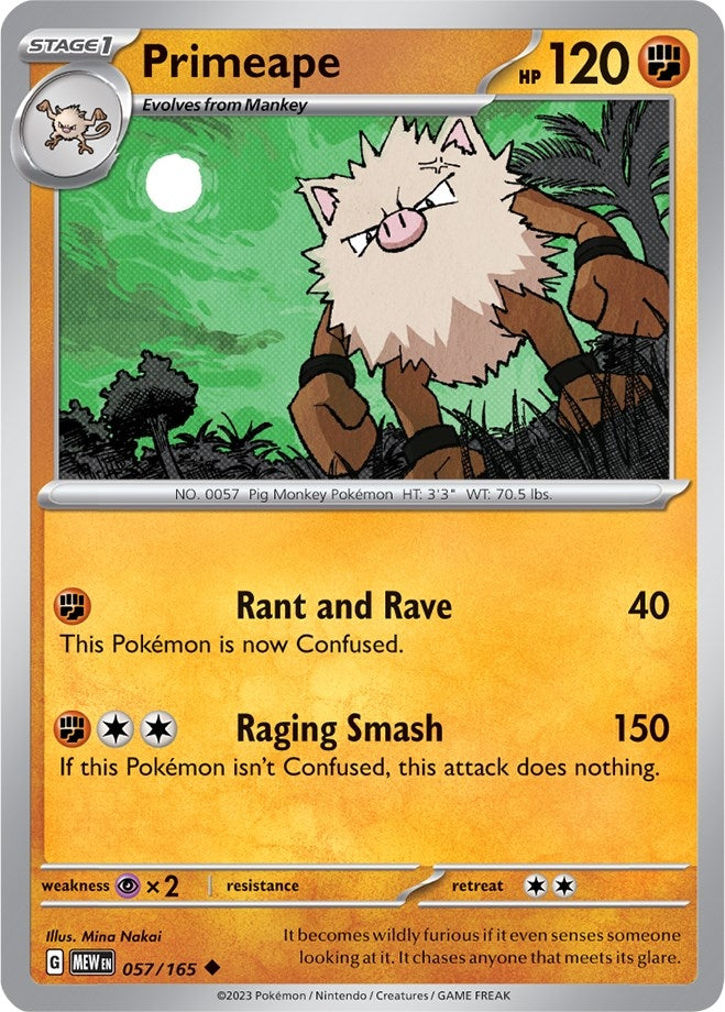 Image for Primeape (057/165) (SV: Scarlet & Violet 151) - Pokemon