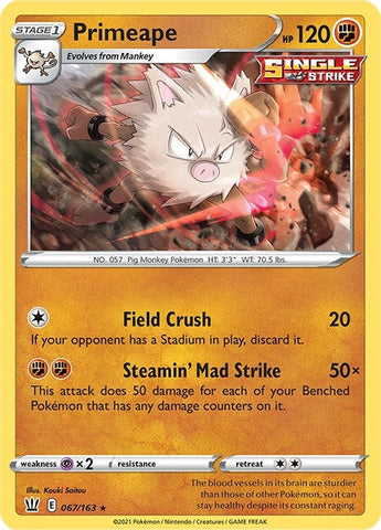 Image for Primeape (067/163) (SWSH05: Battle Styles) - Pokemon