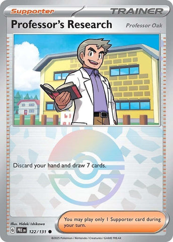 Image for Professor's Research [Professor Oak] (Poke Ball Pattern) (122/131) (SV: Prismatic Evolutions) - Pokemon