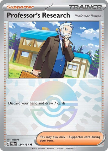Image for Professor's Research [Professor Rowan] (Poke Ball Pattern) (124/131) (SV: Prismatic Evolutions) - Pokemon