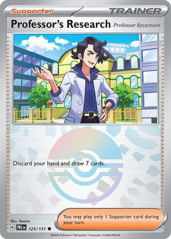 Image for Professor's Research [Professor Sycamore] (Poke Ball Pattern) (125/131) (SV: Prismatic Evolutions) - Pokemon